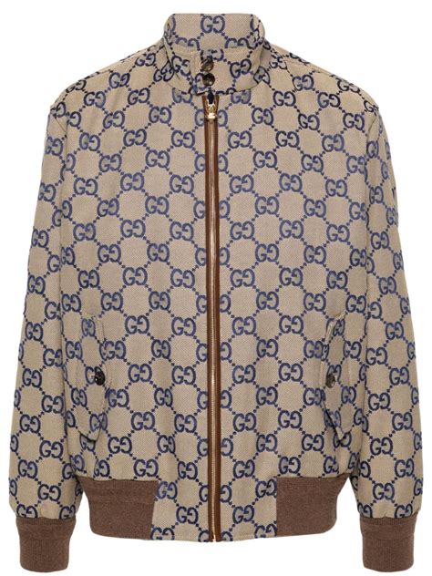 gucci canvas bomber jacket|Gucci GG.